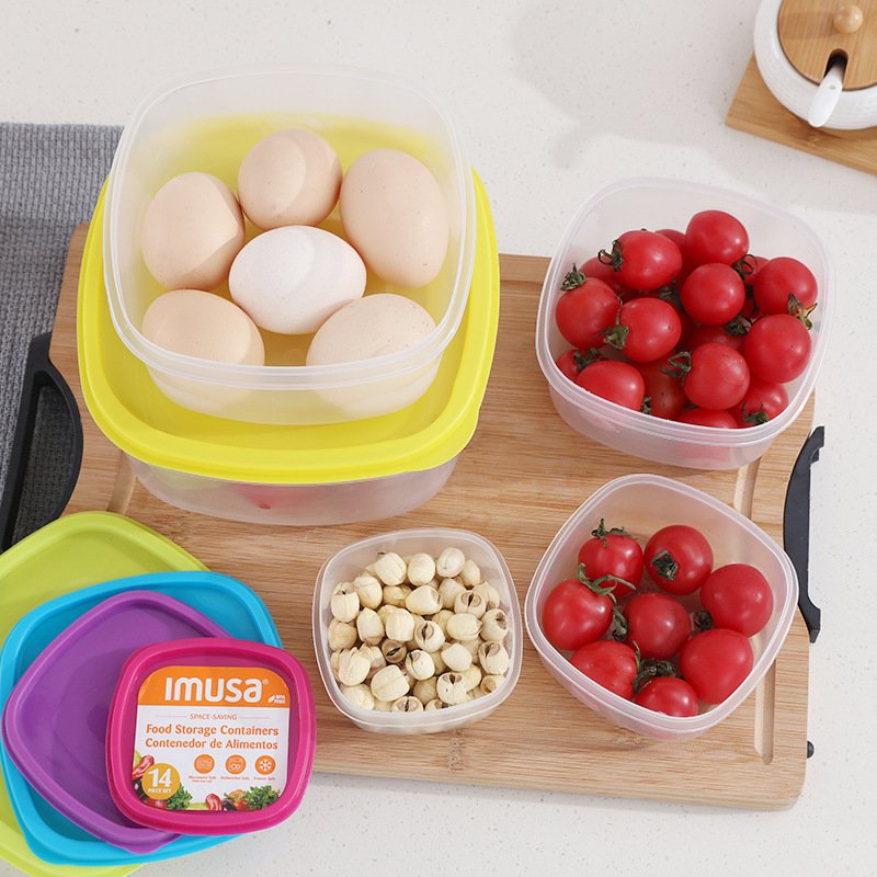 China factory multi-use 7 piece set food storage container plastic food container