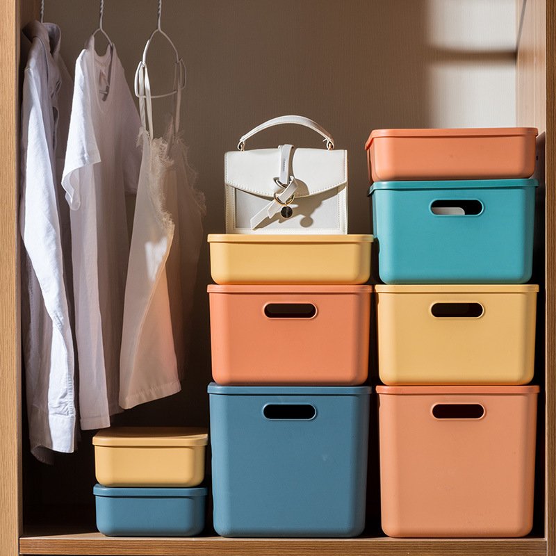 PP Plastic Storage Box Desktop Cosmetics Collection Sundries Sorting Box Storage Bins Snack Home Bathroom Storage Box