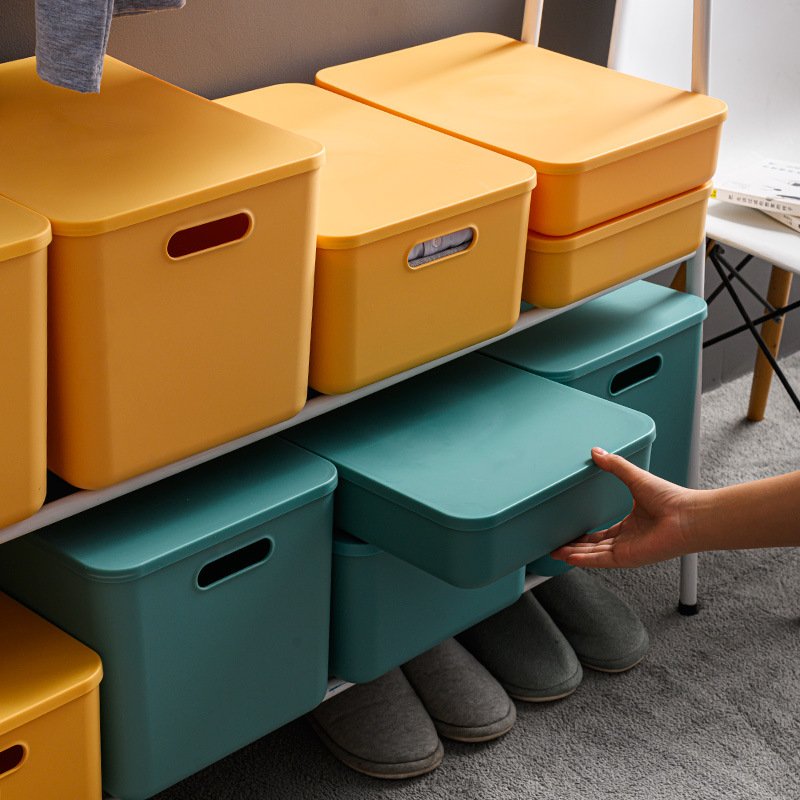 PP Plastic Storage Box Desktop Cosmetics Collection Sundries Sorting Box Storage Bins Snack Home Bathroom Storage Box