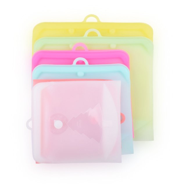 3PCS Silicone Zip Lock Bag 500ML 1000ML 1500ML Seal Bulk Waterproof Reusable Microwave Food Preservation Storage Containers