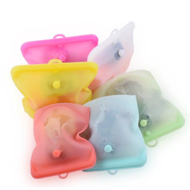 3PCS Silicone Zip Lock Bag 500ML 1000ML 1500ML Seal Bulk Waterproof Reusable Microwave Food Preservation Storage Containers