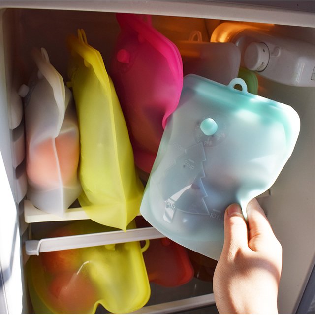 3PCS Silicone Zip Lock Bag 500ML 1000ML 1500ML Seal Bulk Waterproof Reusable Microwave Food Preservation Storage Containers