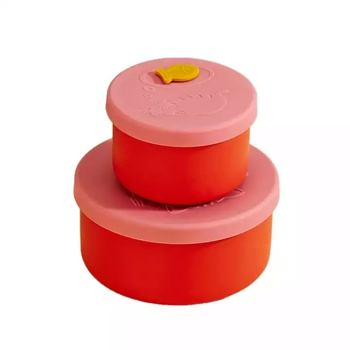 MHC Customized bpa free Silicone Food Storage Container Stackable Silicone Bento Lunch Box With Lid For Kid And Adult