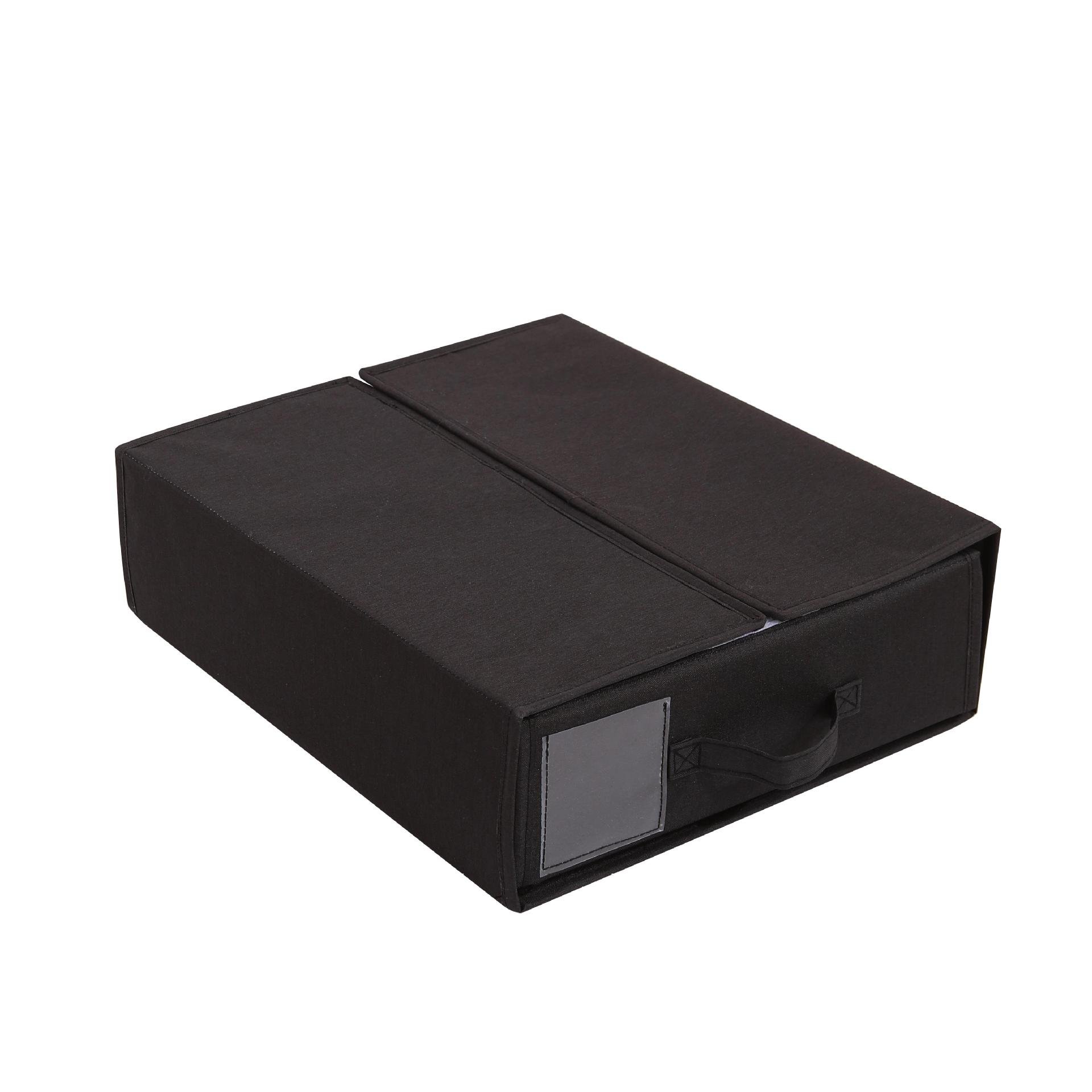 Foldable Bed Sheet Organizer And Storage Box For Duvet Cover Set Closet Organizer For Bedding Clothes Blankets