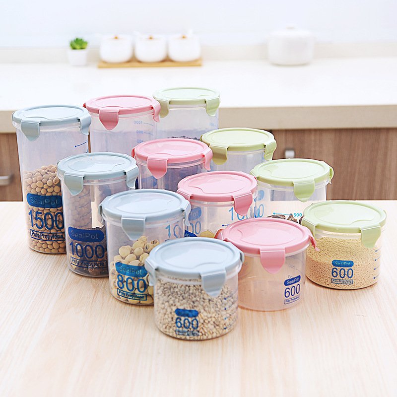 Wholesale Plastic High Quality Home Transparent Seal Food Storage Container Plastic Food Storage Box With Airtight Lid