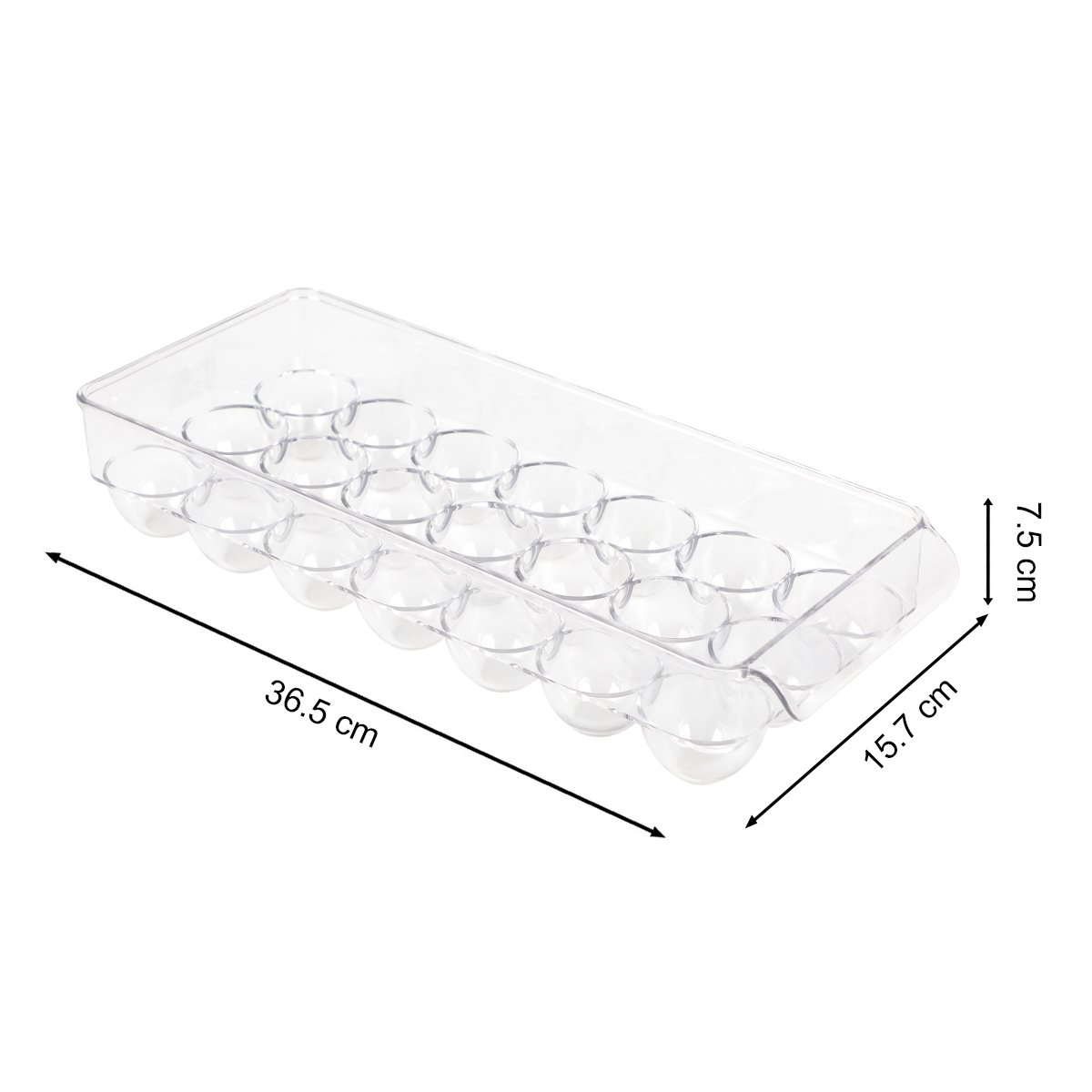 Transparent plastic 2 pcs refrigerator organizer food storage container bins egg holder with lid egg trays for eggs
