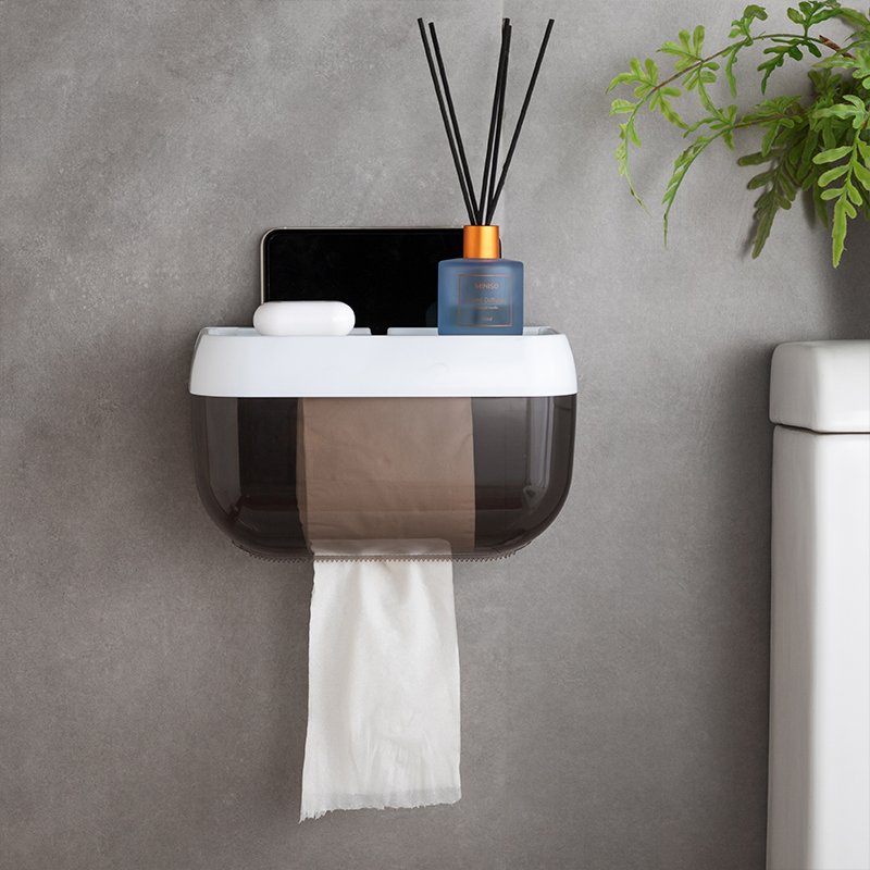 Modern Style Bathroom Wall-mounted Space Rectangular Plastic Tissue Storage Box Kitchen Tissue Box
