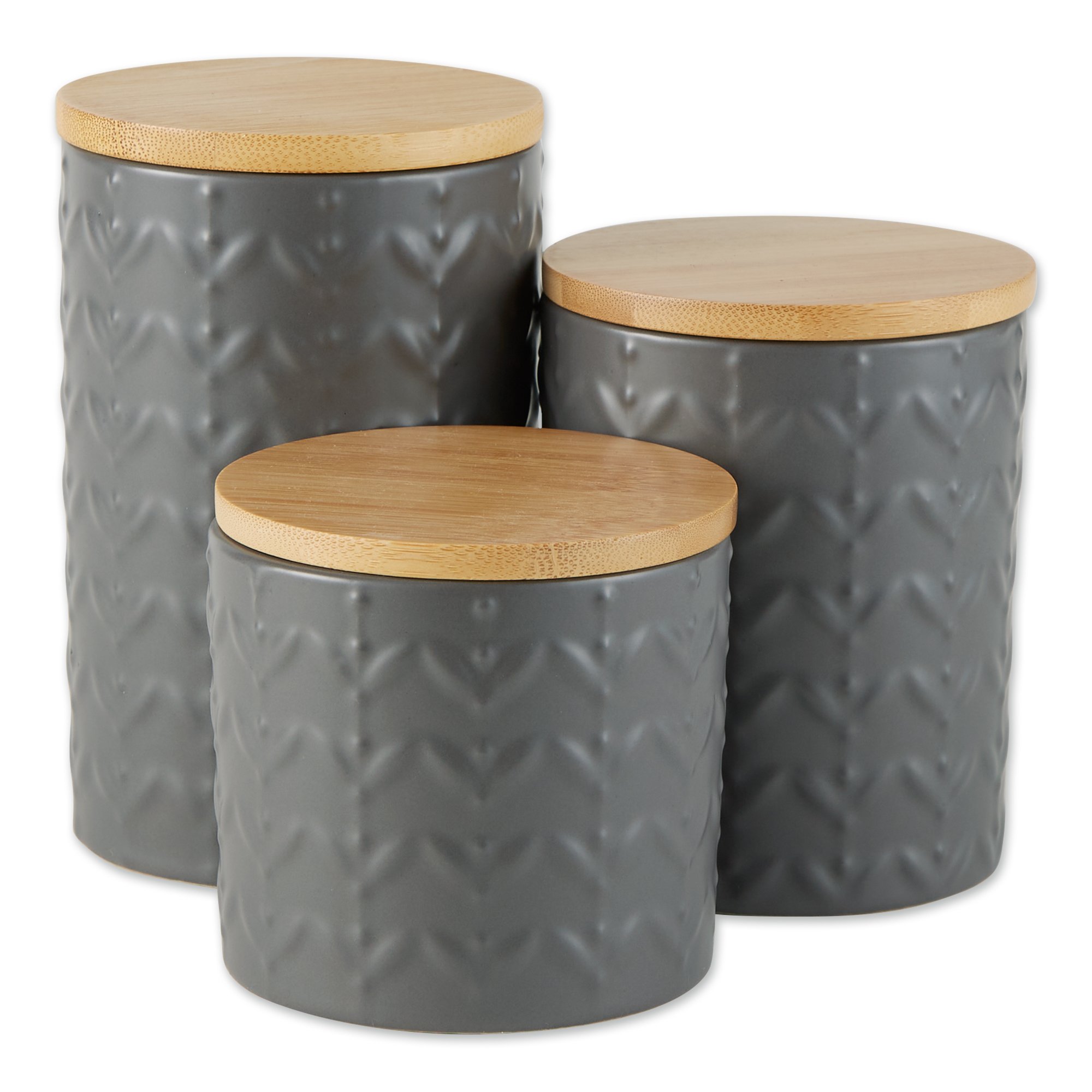 Glass Jar With Wooden Lid Cookies Container Glass Mason Jar Canister Food Storage Glass Jars Set of 3 Round At Lowest Price