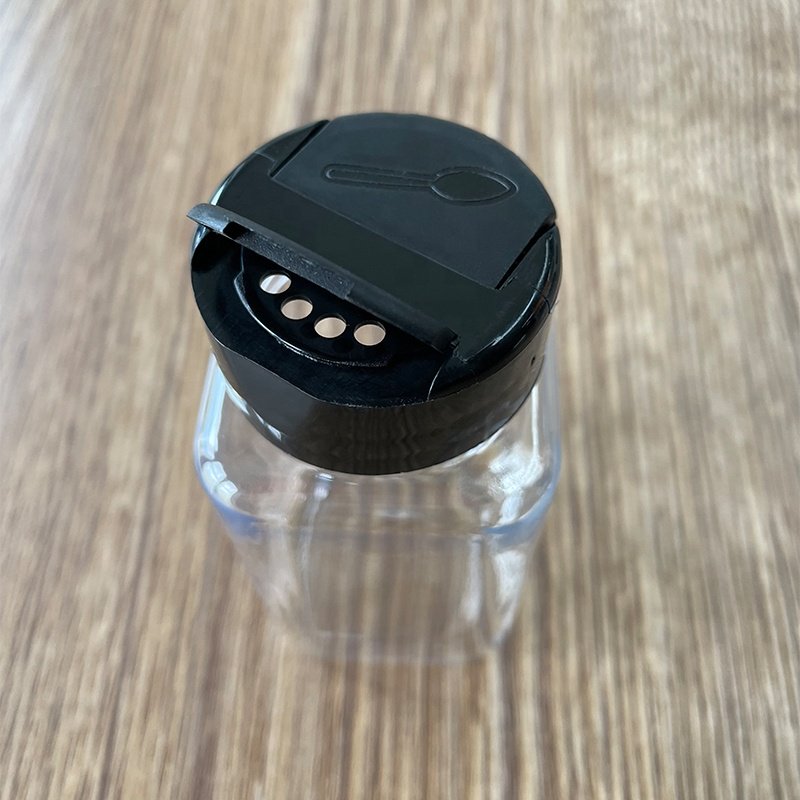 Kitchen Condiment Seasoning Square Spice Jar Pet 150ml Shaker Spice Bottle Packaging Container Set Plastic With Lids