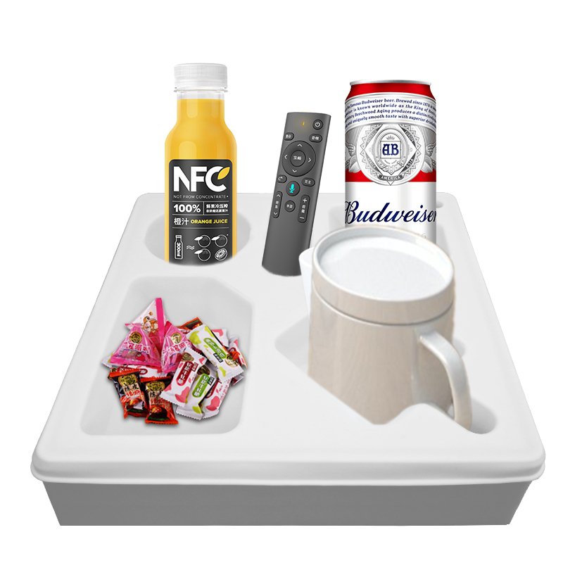 Hot selling silicone living room storage box, waterproof and can store snacks cup holder tray multifunctional and easy to clean