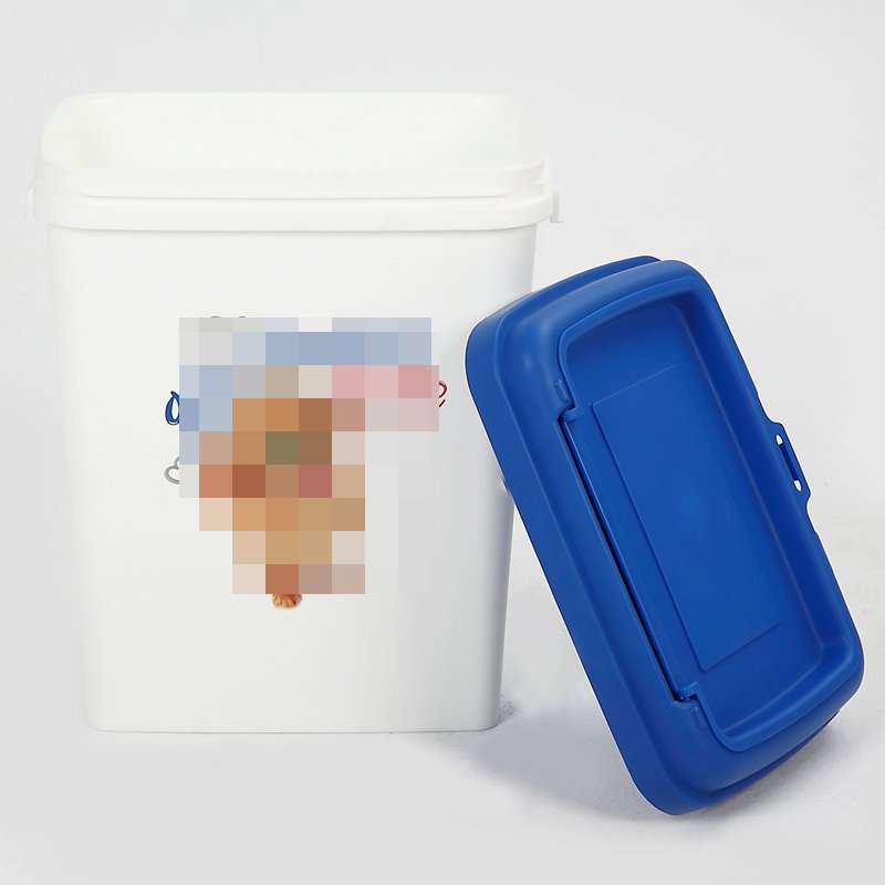 Plastic Pet Dog Food Storage Containers with Lid Airtight Sealed 15kg 40l Custom Printing Cat Dry Food Bin