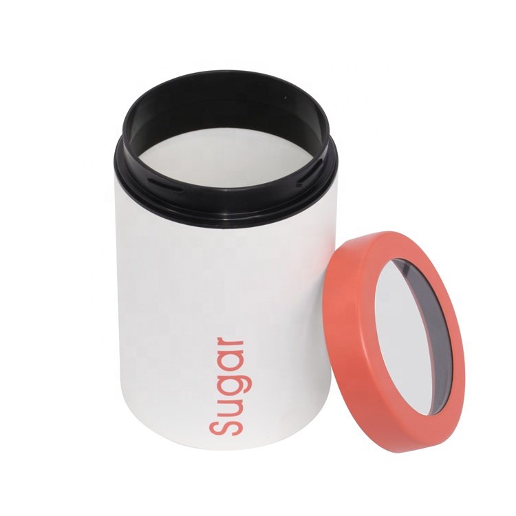 Coffee Sugar Tea Kitchen Metal Canister Promotional Food Grade Powder Coating With Lid Container