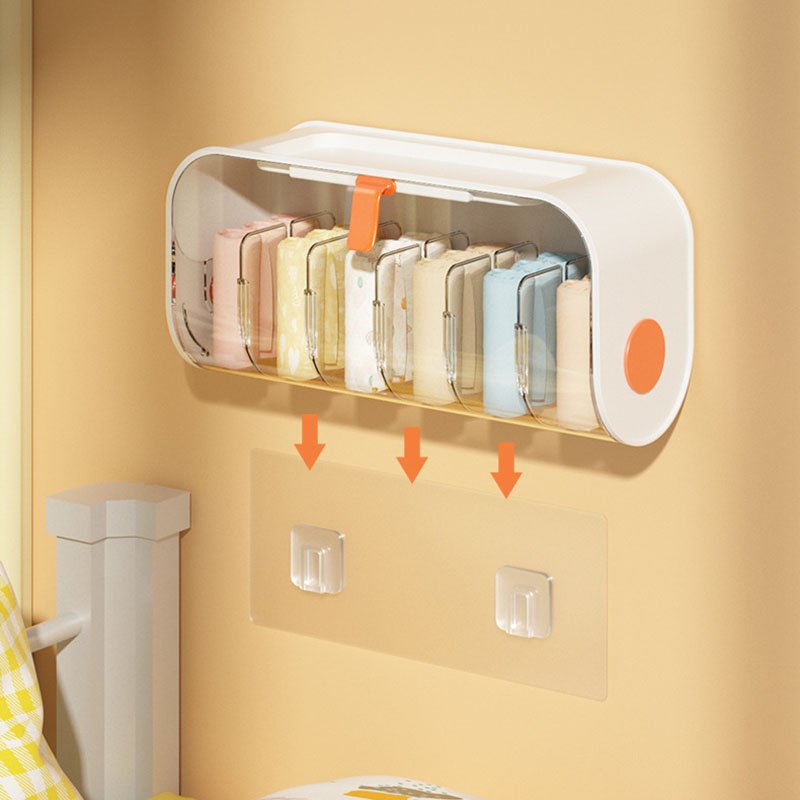 Wall Mounted Panties Socks Storage Drawer Multi Grid Sorting Storage Box Underwear Organizer Wardrobe