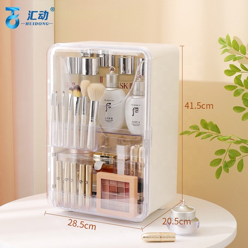 desktop multifunctional jewelry cabinet household transparent skincare product dustproof drawer cosmetics brush storage box