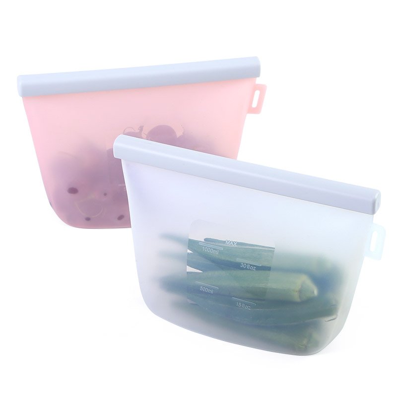 Wholesale Eco Friendly Zip Lock Waterproof Reusable Breastmilk Bags Collapsible Silicone Food Storage Bag