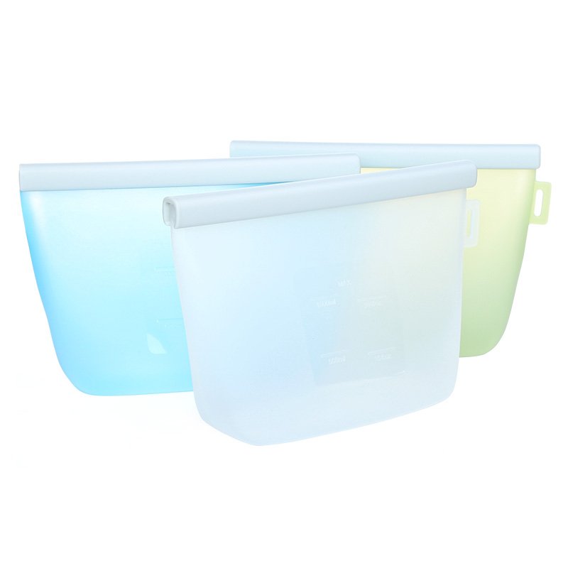 Wholesale Eco Friendly Zip Lock Waterproof Reusable Breastmilk Bags Collapsible Silicone Food Storage Bag