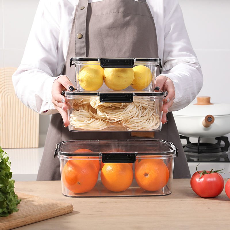 High Quality Kitchen Box Transparent Food Set Wholesale Plastic Food Storage Container With Lid