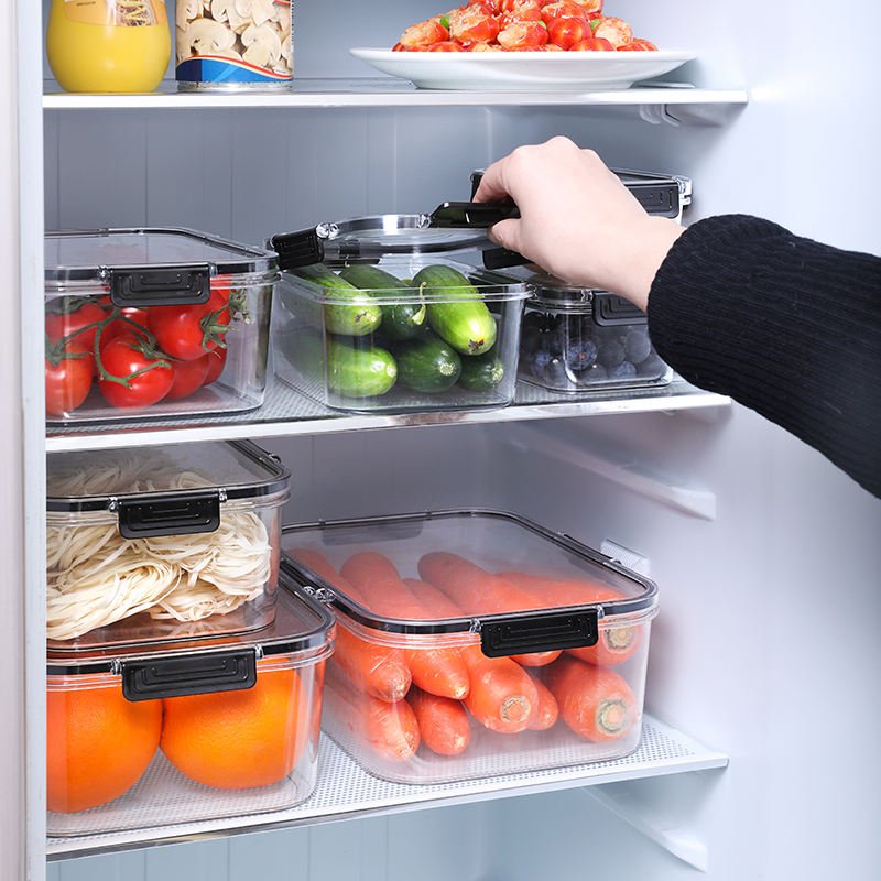 High Quality Kitchen Box Transparent Food Set Wholesale Plastic Food Storage Container With Lid