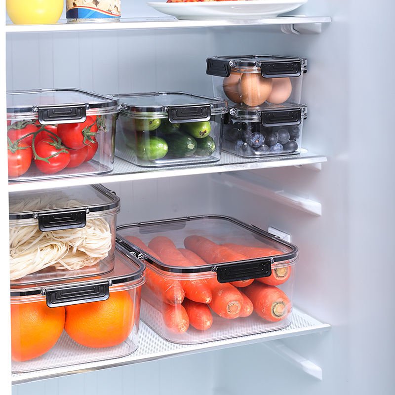 High Quality Kitchen Box Transparent Food Set Wholesale Plastic Food Storage Container With Lid