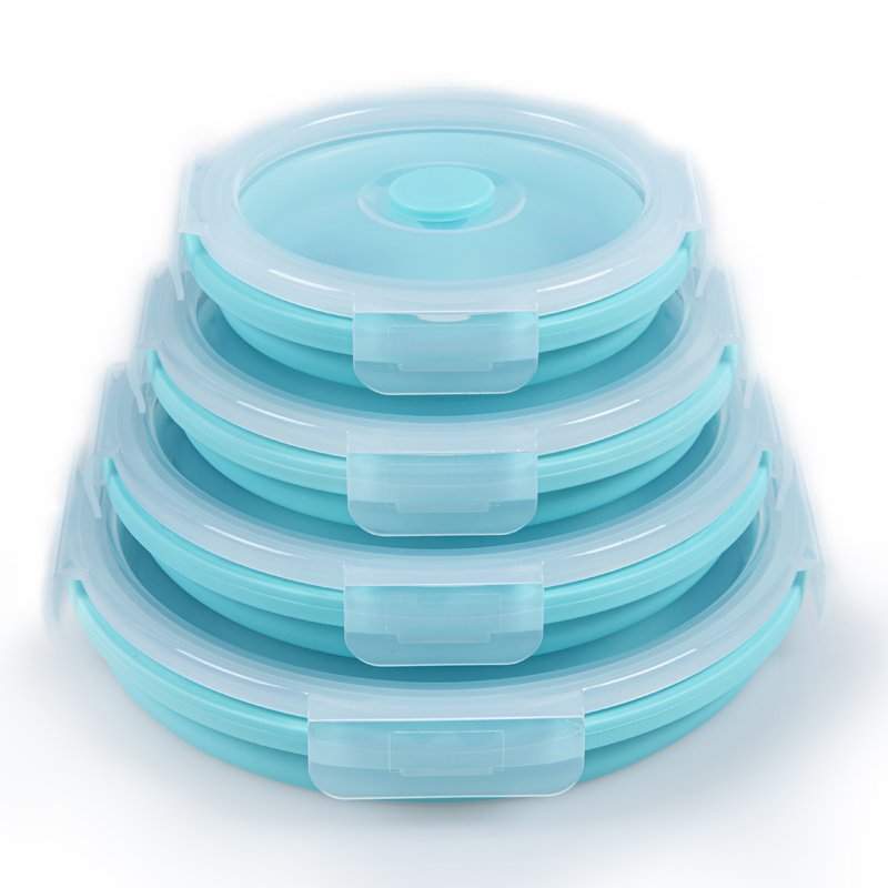 Collapsible Containers Silicone Folding Food Storage Kitchen Silicone Lunch Box
