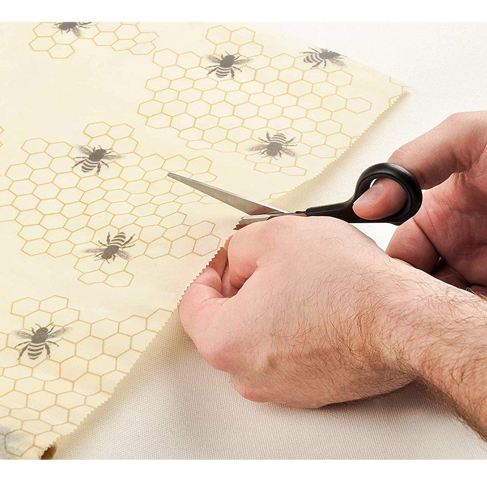 Organic Reusable Cotton Beeswax Food Wrap Roll Sustainable & Biodegradable Natural Alternative to Plastic Bags Food Storage