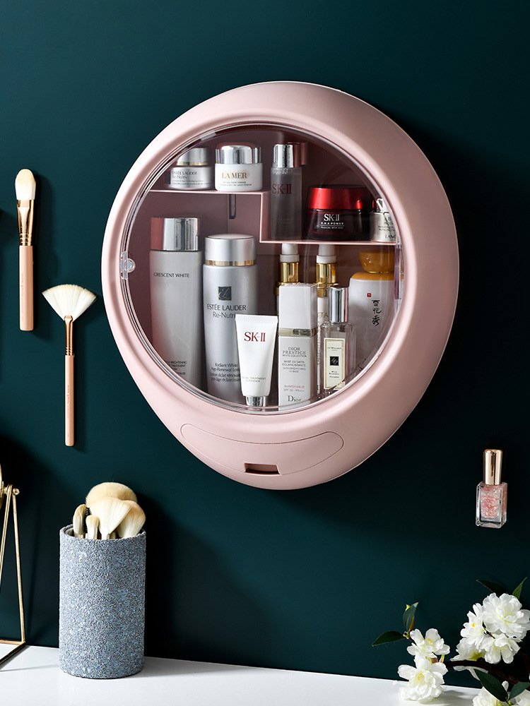 Waterproof Moistureproof Makeup Organizer Wall Mounted Cosmetic Storage Box