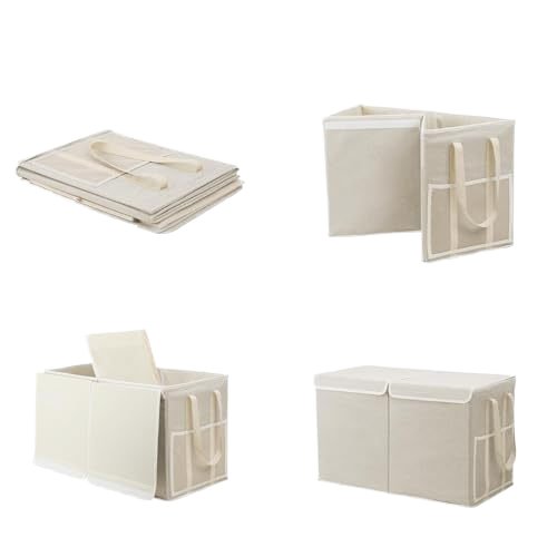foldable toys storage box with mesh pocket 2 compartments cabinet storage bin clothes organizer