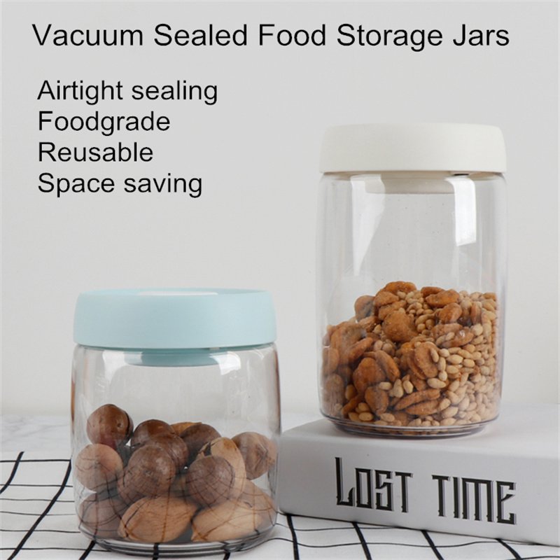 800ML Stackable Vegetables / Cereals Vacuum Air Sealing Food Storage Containers for freshness keeping box