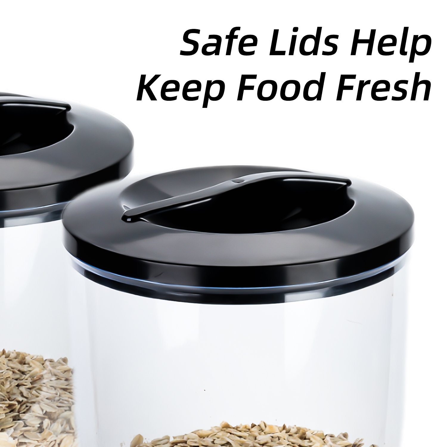 High Quality Oat Dry Food Storage Container Home Kitchen Single Double Bulk Cereal Rice Dispenser