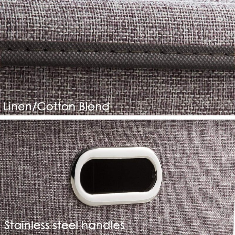 3 Pack Storage Bins Cubes Foldable Heavy Duty Fabric Storage Box Basket Containers With Lid
