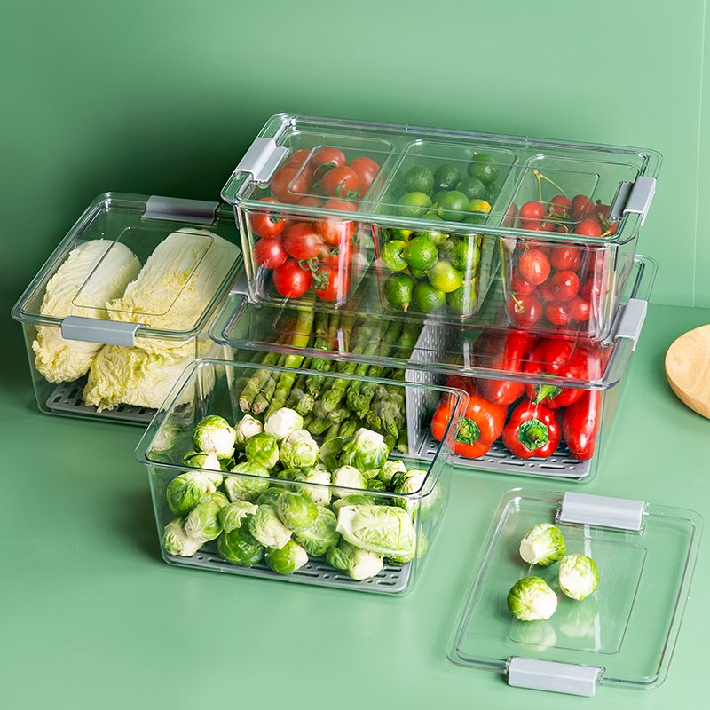 Kitchen freezer acrylic plastic food storage box container