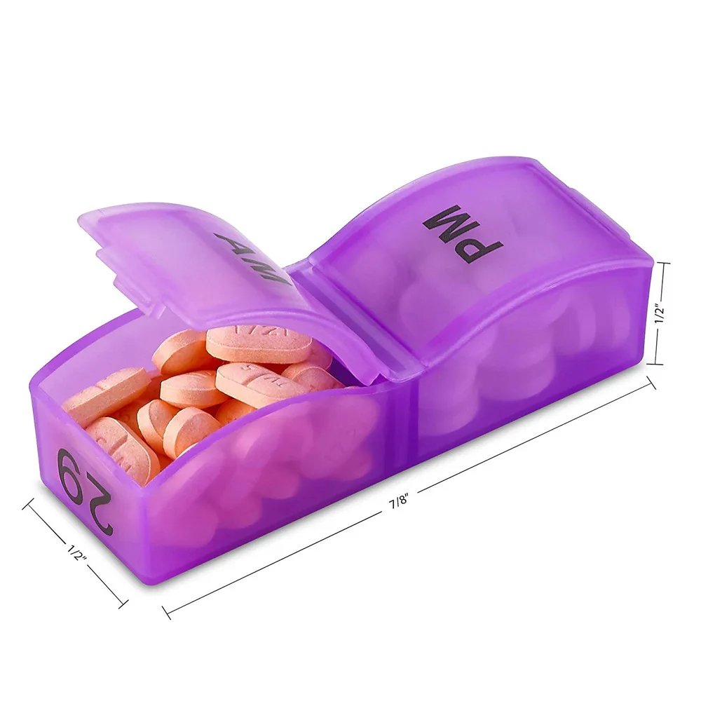 Large Plastic Monthly Pill Organizer 30 Days 2 Times One Day Dispenser Storage Box for Vitamins Medicine Fish Oils