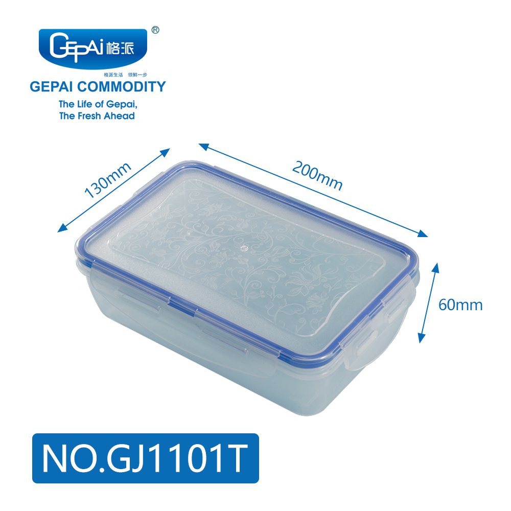 Wholesale 900ML Clear Plastic Food Storage Containers Rectangle Shape Microwavable Multifunctional Injection Design Load 5KG