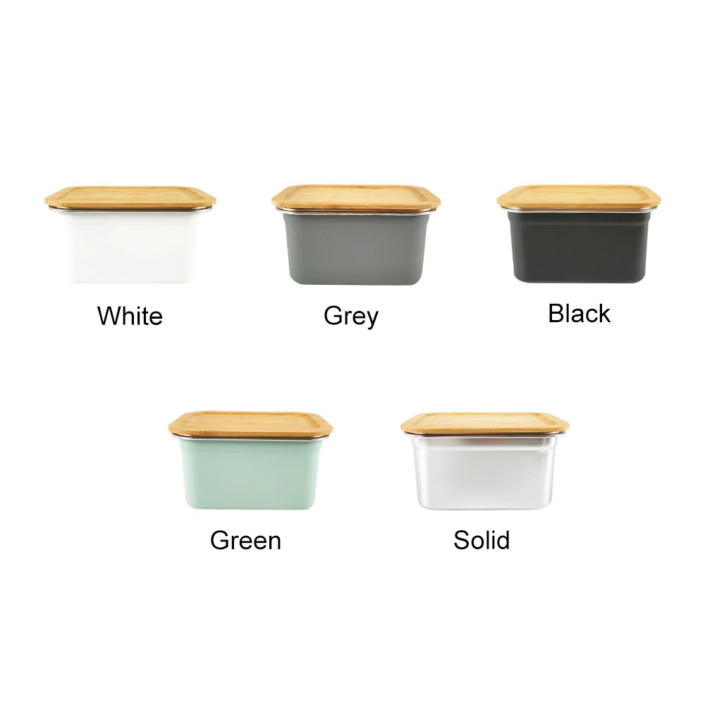 Baming 2024 High End lunch box with bamboo lid stainless steel bento box Take-away food containers bamboo hot lunch box kids