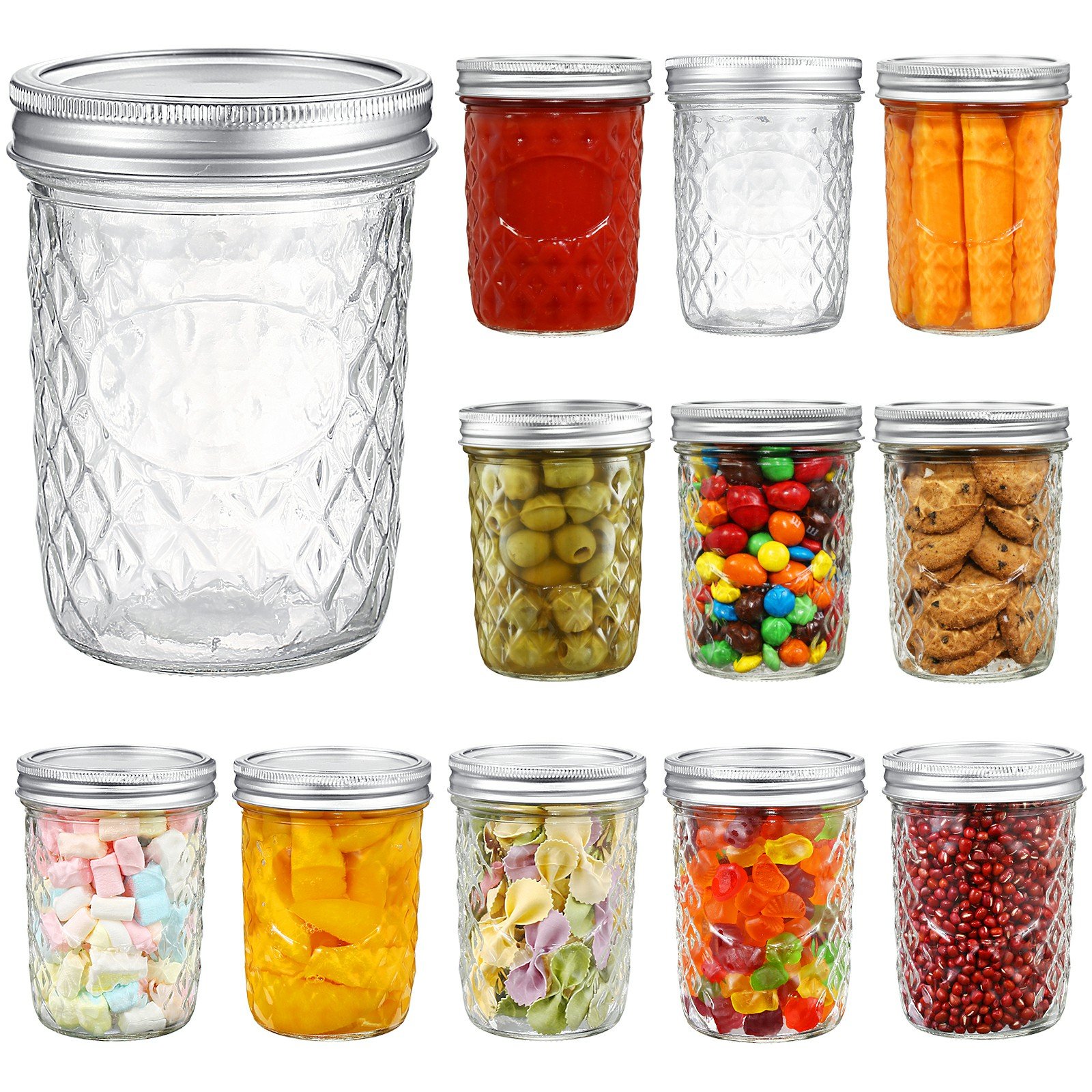 Food Savers Salad Jam Vegetable Storage Containers Sealed Canning Juice Engraved Bottles With Lid And Straw Jar Glass Cups Mugs