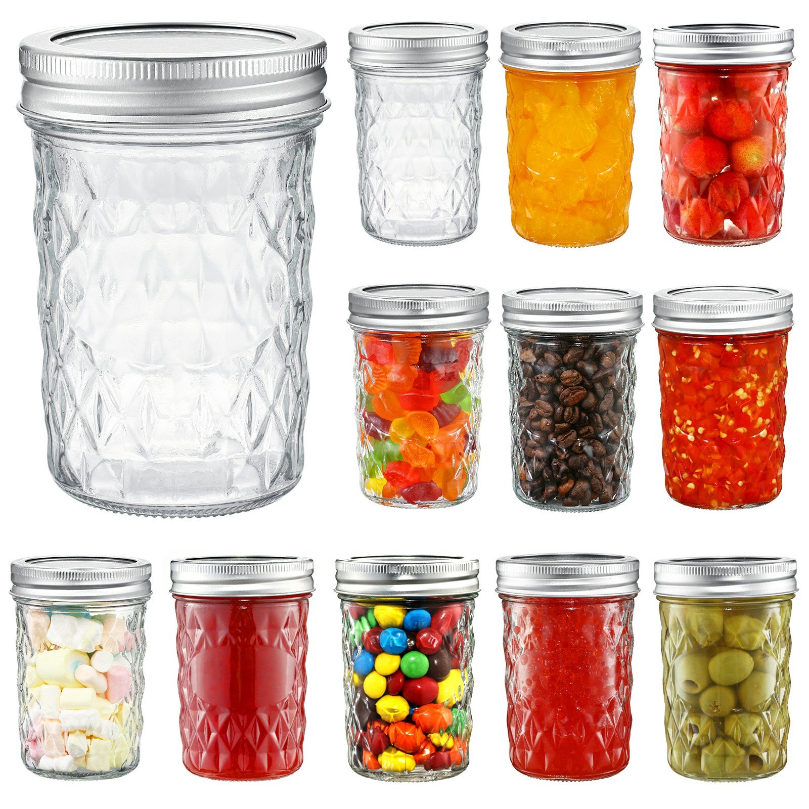Food Savers Salad Jam Vegetable Storage Containers Sealed Canning Juice Engraved Bottles With Lid And Straw Jar Glass Cups Mugs