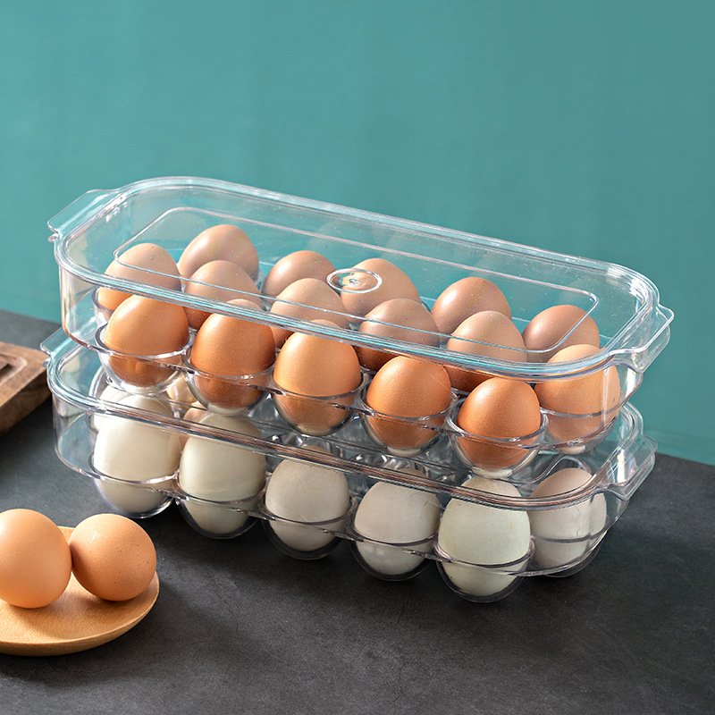 Transparent Freezer Fridge Food Organizer Container Vegetables Fruits Refrigerator Storage Box & Bins with Cover