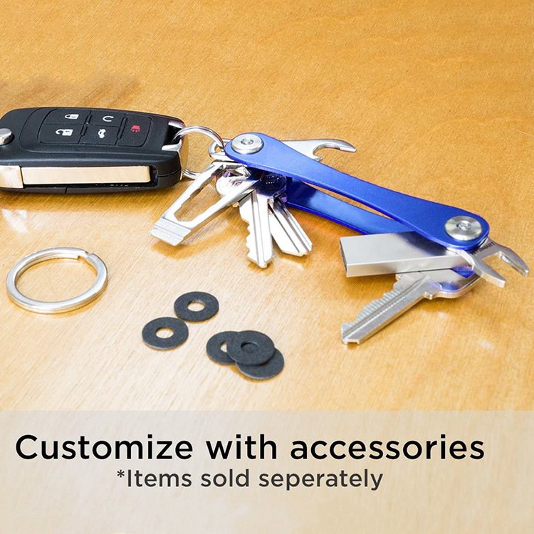 Compact EDC tools Keyholder Aluminum Alloy Keychain Key Organizer Clip Premium Portable Light Small Easy Carry Car Key StoredBox