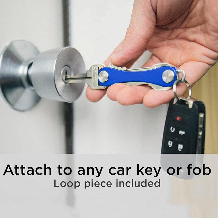 Compact EDC tools Keyholder Aluminum Alloy Keychain Key Organizer Clip Premium Portable Light Small Easy Carry Car Key StoredBox