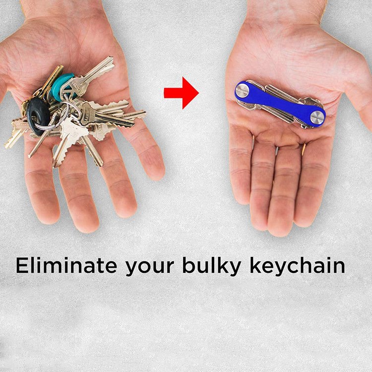 Compact EDC tools Keyholder Aluminum Alloy Keychain Key Organizer Clip Premium Portable Light Small Easy Carry Car Key StoredBox
