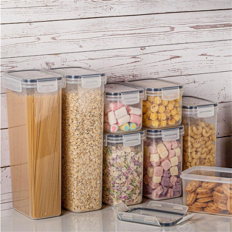 24Pcs Set Bpa-Free Airtight Plastic Stackable Kitchen Organizer Cereal 42pack Dry Food Storage BIn Box Container