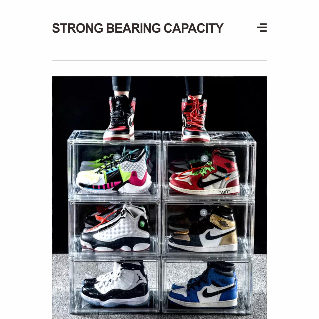 Shoe Display box Front opening shoe box popular magnetic transparent storage dustproof thickened flip-top home storage box