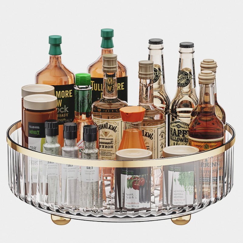 Home and kitchen rotate storage boxcontainers food storage container shelf holder spice rack Cosmetic organizer