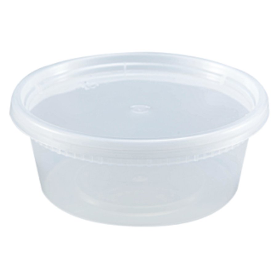 Plastic Storage Box Round PP Deli Food Containers with Lids Transparent