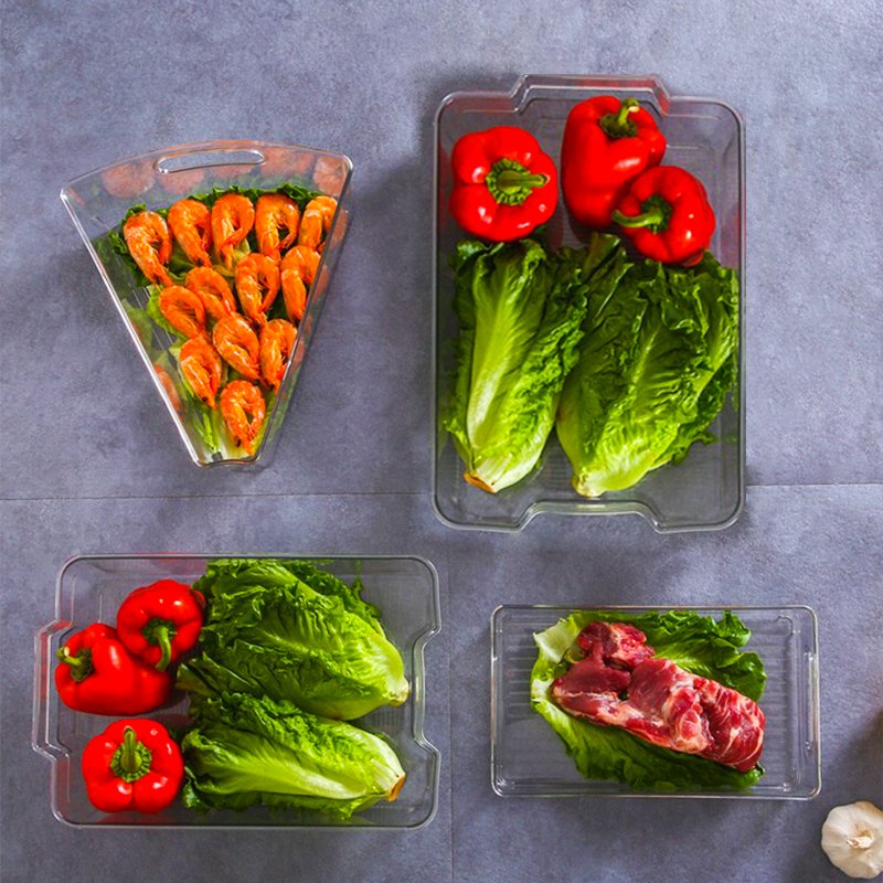 Kitchen Storage Fresh Fruit Fridge Organizer Storage Box Large Eco Friendly Acrylic Food Containers PET Rectangle Plastic,pet