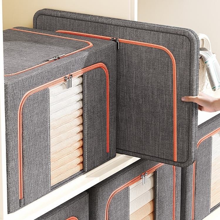 Hot sale cloth fabric storage box collapsible clothes storage box home folding foldable storage box organizer drawer container