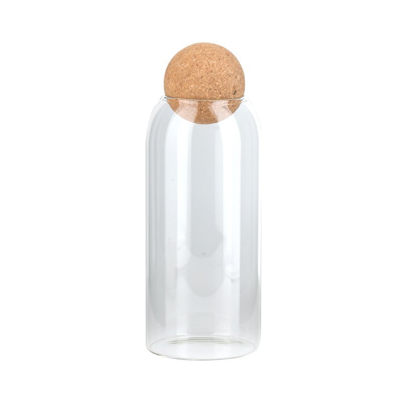Cute Decorative Organizer Storage Container Bottle Jar Glass Minimalist Cover Flexible Glass Jars with Bamboo Wooden Lids 100pcs
