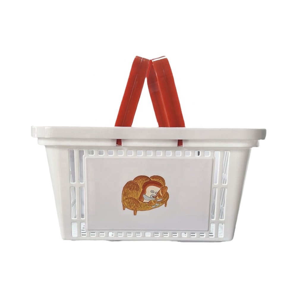 Plastic Storage Basket with Handle Portable Shower Caddy Tote Organizer Basket Bin for Bathroom Kitchen Dorm Room Bedroom