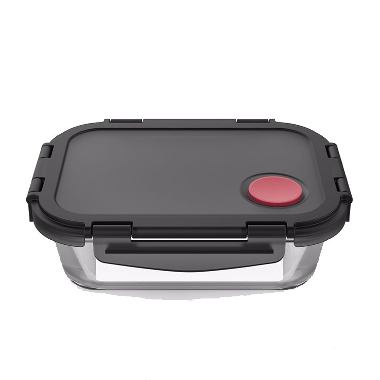 High borosilicate microwave safe airtight round crisper set rectangle meal prep lunch box square glass food storage container