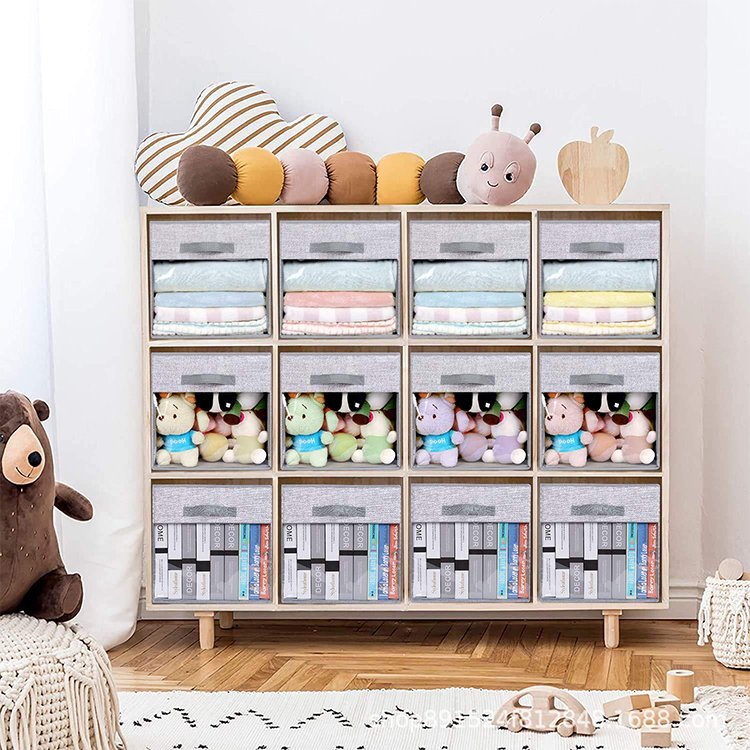 Non Woven Storage Cubes PVC Storage Boxes & Bins Wardrobe Promotion Clothing Organizer Rectangle Foldable Clothes Organiser
